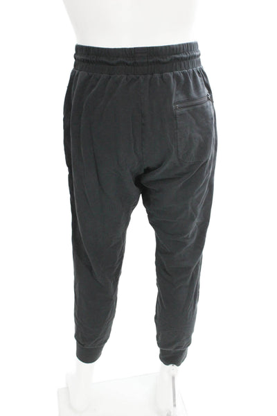 Swet Tailor Mens Black Joggers Drawstring Cotton Spandex Size XL