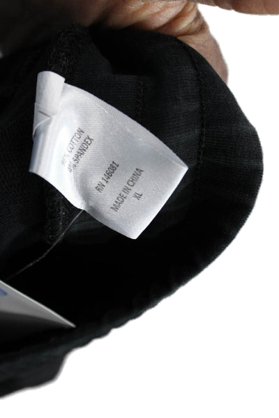 Swet Tailor Mens Black Joggers Drawstring Cotton Spandex Size XL