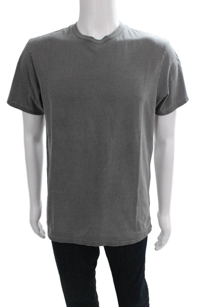 Talentless Men Basic Gray Crew Neck Cotton Blend Short Sleeve T-Shirt Size M