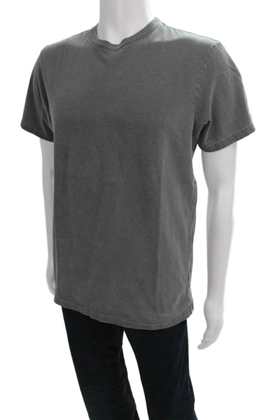 Talentless Men Basic Gray Crew Neck Cotton Blend Short Sleeve T-Shirt Size M