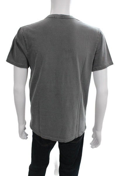 Talentless Men Basic Gray Crew Neck Cotton Blend Short Sleeve T-Shirt Size M