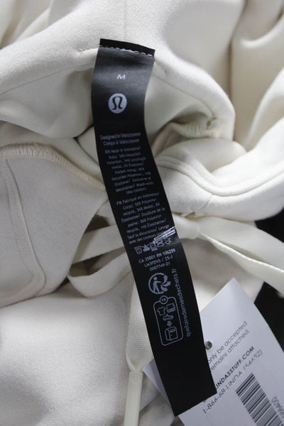 Lululemon Unisex Adults Beige Pullover Hoodie Recycled Polyester Size M