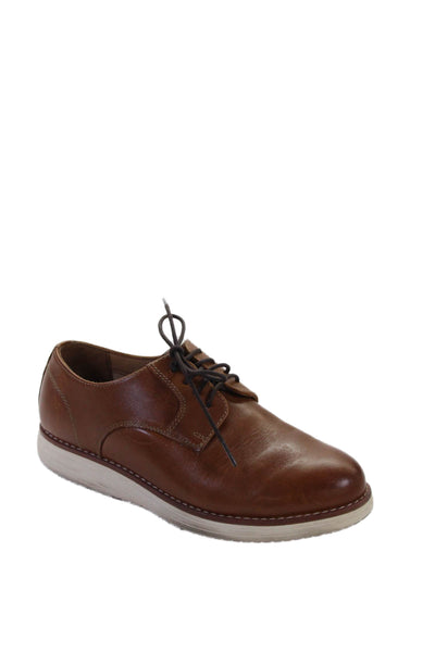 Johnston & Murphy Boys Leather Lace Up Oxford Shoes Brown Size 3