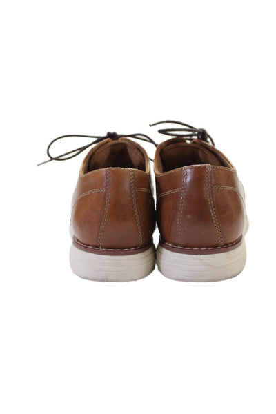 Johnston & Murphy Boys Leather Lace Up Oxford Shoes Brown Size 3