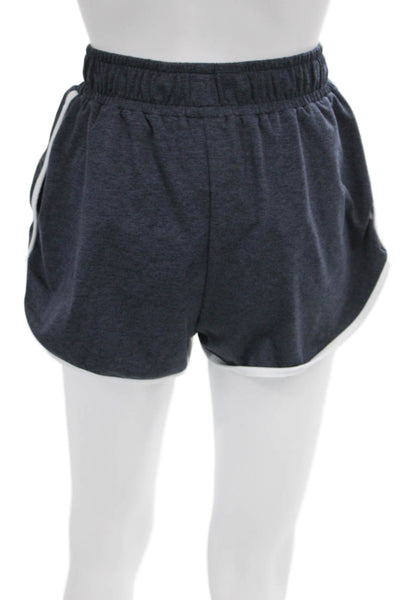 Varley Women Athletic Blue Polyester Shorts Size S