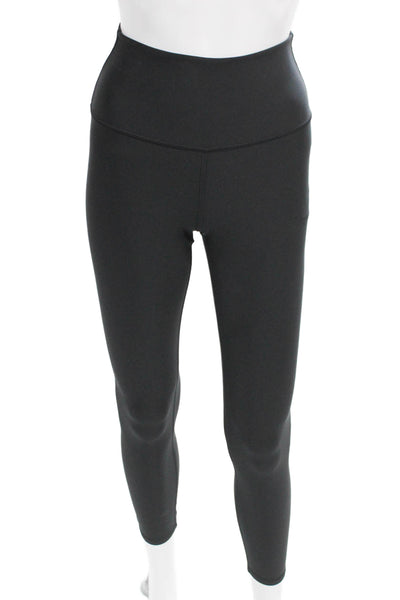 Alo Womens Black Ankle Leggings Sports Synthetic Size S