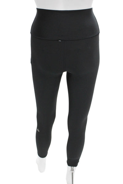 Alo Womens Black Ankle Leggings Sports Synthetic Size S