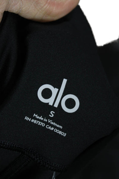 Alo Womens Black Ankle Leggings Sports Synthetic Size S