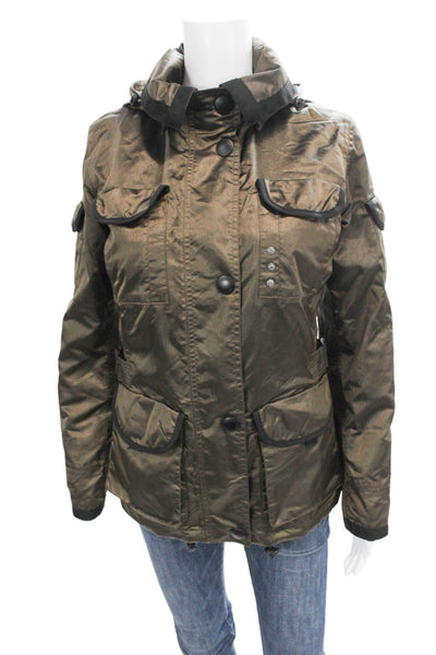 Wellensteyn Womens Military Jacket Brown Long Sleeve Button Size XS