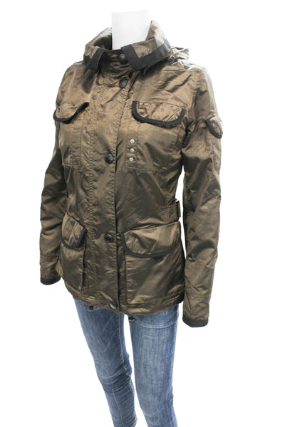 Wellensteyn Womens Military Jacket Brown Long Sleeve Button Size XS