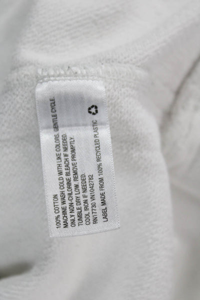 Universal Thread Womens Pullover Crew Neck Cotton White Long Sleeve Size M