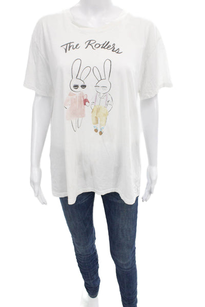 Roller Rabbit Unisex Animal Print Pima Cotton Crewneck T-Shirt Size XL
