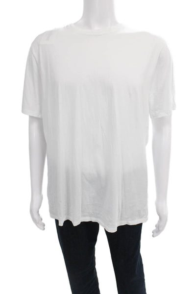 Vince Mens Basic White Pima Cotton Crew Neck Short Sleeve T-Shirt Size XL