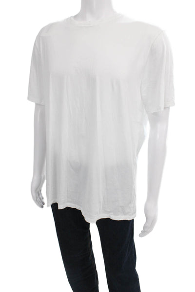 Vince Mens Basic White Pima Cotton Crew Neck Short Sleeve T-Shirt Size XL