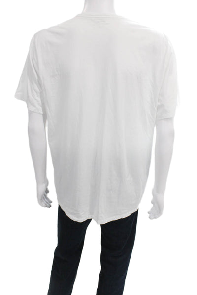 Vince Mens Basic White Pima Cotton Crew Neck Short Sleeve T-Shirt Size XL