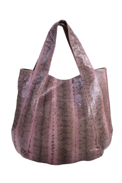 Beirn Womens Animal Print Snap Closure Shoulder Bag Pink