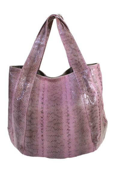 Beirn Womens Animal Print Snap Closure Shoulder Bag Pink