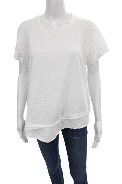 Wilt Women Basic Cotton Crew Neck Short Sleeve T-Shirt White Size M