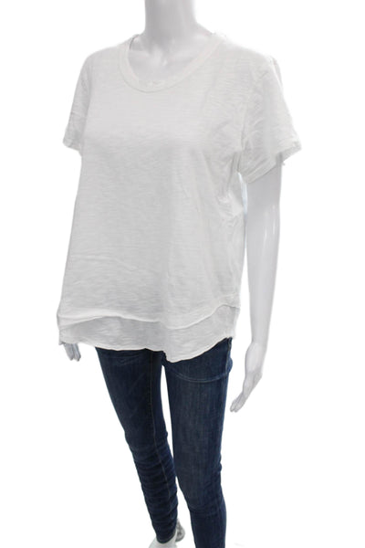 Wilt Women Basic Cotton Crew Neck Short Sleeve T-Shirt White Size M