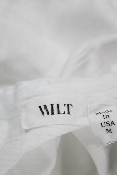 Wilt Women Basic Cotton Crew Neck Short Sleeve T-Shirt White Size M