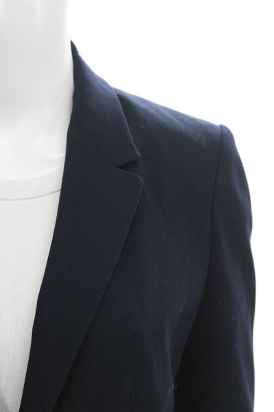 Maje Womens Blazer Blue Acetate Button Long Sleeve Solid Size 34