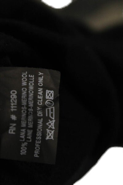 Derek Lam Womens Black Merino Wool Basic Tank Sleeveless Round Neck Size S