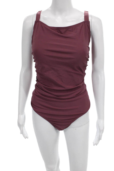 Catherine Malandrino Womens One Piece Swimsuit Red Nylon Size 1X