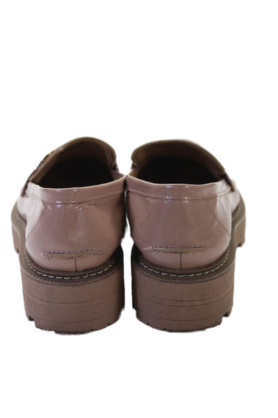 Sam Edelman Womens Leather Slip On Loafers Beige Size 7