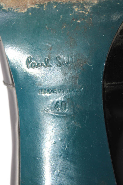 Paul Smith Womens Leather Pointed Toe Heels Black Size 40 10