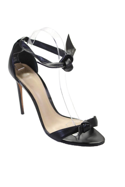 Alexandre Birman Womens Leather Ankle Strap Sandal Heels Black Size 39 9
