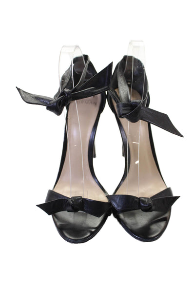 Alexandre Birman Womens Leather Ankle Strap Sandal Heels Black Size 39 9