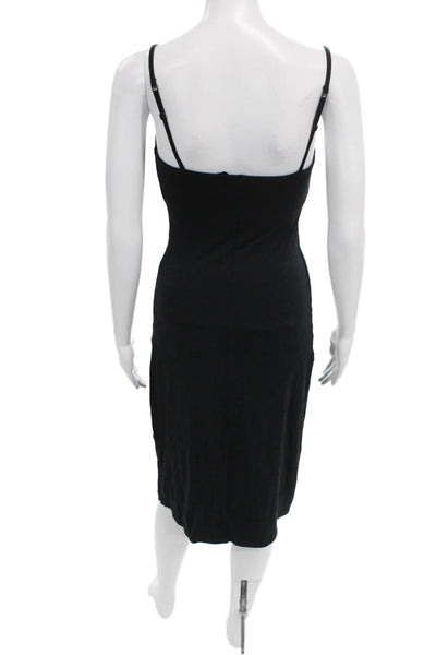 Skims Women Black Bodycon Modal Square Neck Sleeveless Dress Size S