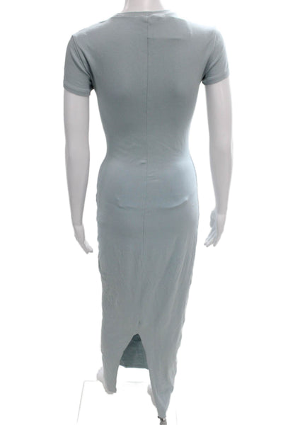 Skims Women Maxi Dress Blue Crew Neck Short Sleeve Pullover Size S