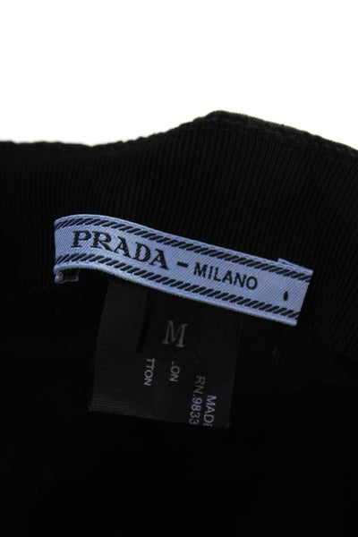 Prada Unisex Adults Solid Adjustable Baseball Cap Black Size M
