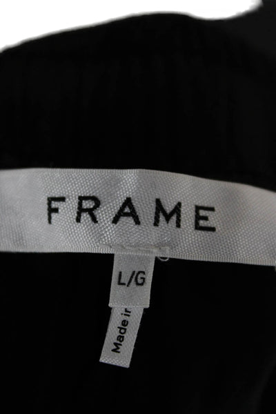 Frame Women Black Sweatpants Drawstring Waist 77% Viscose Size L