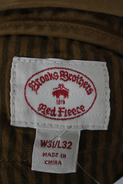 Brooks Brothers Mens Chino Pants Brown 98% Cotton 2% Spandex Size 31