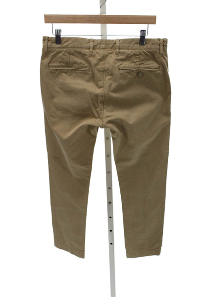 J Crew Mens Chino Pants Beige 100% Cotton Button Closure Size 30