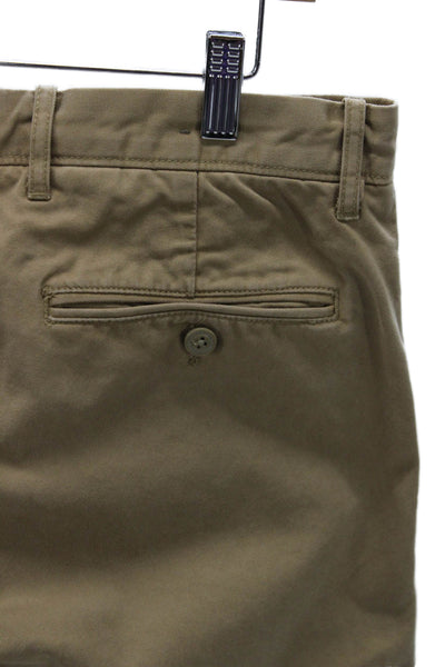 J Crew Mens Chino Pants Beige 100% Cotton Button Closure Size 30