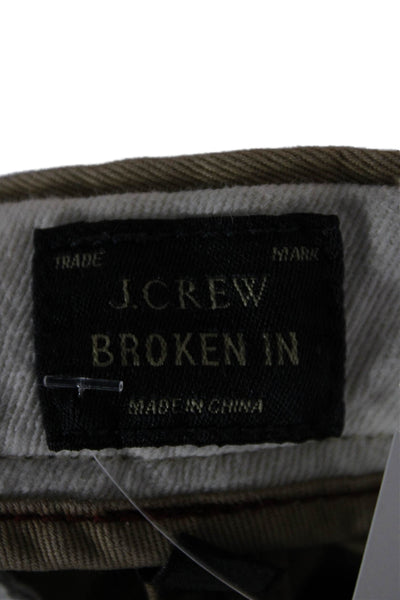 J Crew Mens Chino Pants Beige 100% Cotton Button Closure Size 30