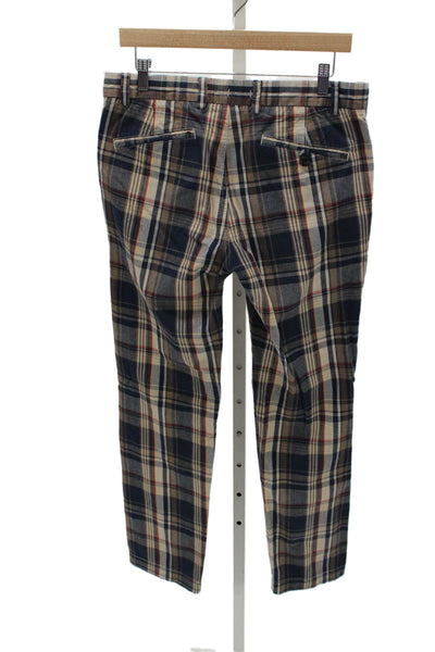 Brooks Brothers Mens Dress Pants Multicolor Plaid Cotton Button Size 32