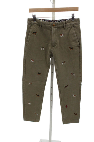 Brooks Brothers Mens Chino Pants Brown Button Cotton Size 30