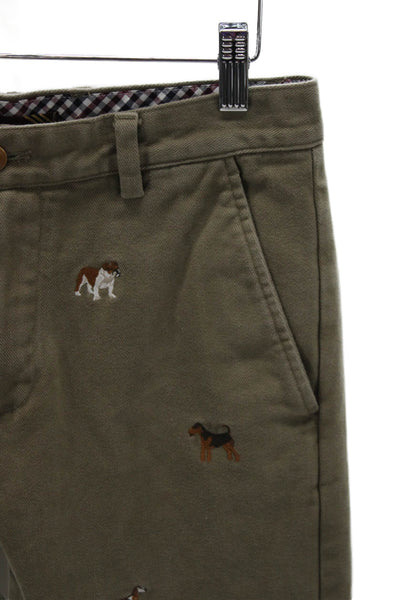 Brooks Brothers Mens Chino Pants Brown Button Cotton Size 30