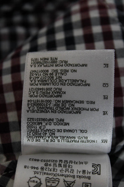 Brooks Brothers Mens Chino Pants Brown Button Cotton Size 30