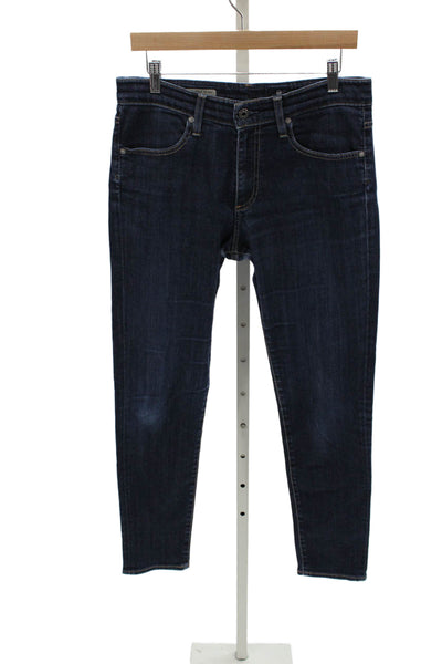 AG Adriano Goldschmied Womens Skinny Jeans Blue Zip High Rise Size 30