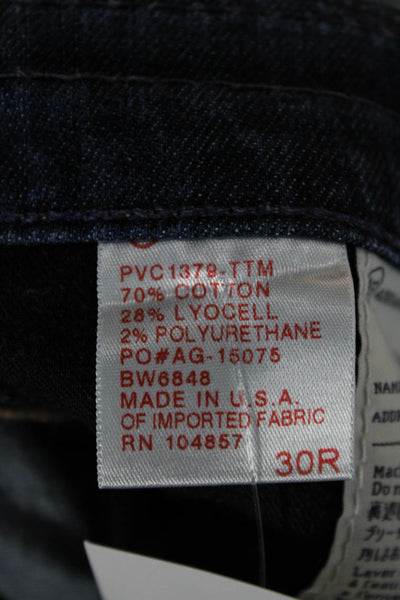 AG Adriano Goldschmied Womens Skinny Jeans Blue Zip High Rise Size 30