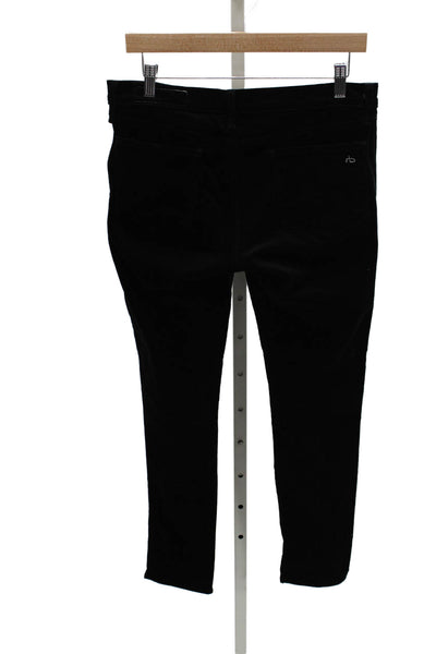 Rag & Bone Womens Skinny Black Jeans Cotton Blend 32 Inseam Size 30