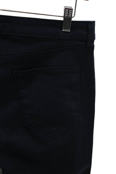 L'Agence Women Skinny Jeans Blue High Rise Cotton Blend Button Fly Size 30