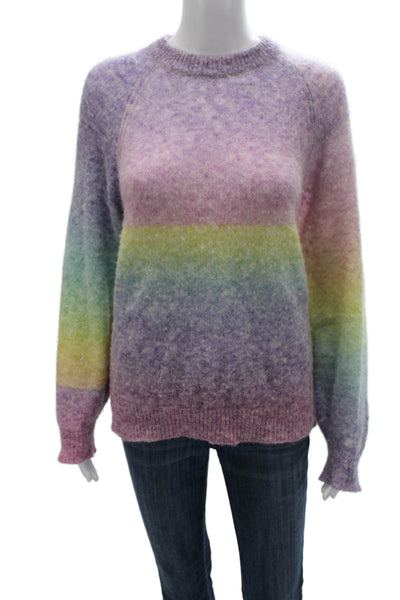 Kilte Women Multicolor Striped Alpaca Pullover Crew Neck Long Sleeve Size 1