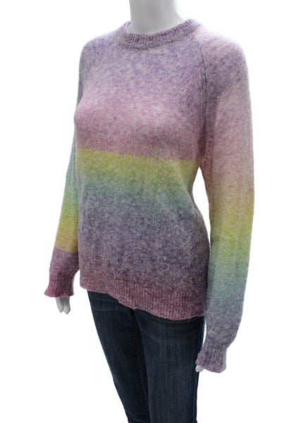 Kilte Women Multicolor Striped Alpaca Pullover Crew Neck Long Sleeve Size 1