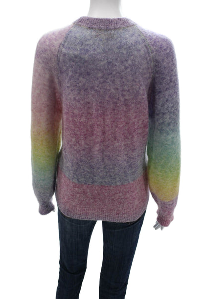 Kilte Women Multicolor Striped Alpaca Pullover Crew Neck Long Sleeve Size 1